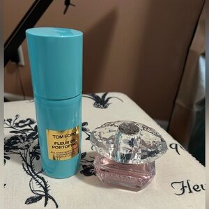 Tom Ford Fleur de Portofino and Versace Bright Crystal Perfume Set.